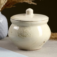 Ceramic pot for baking No. 10, 1.3l / 13x16cm, Shebby