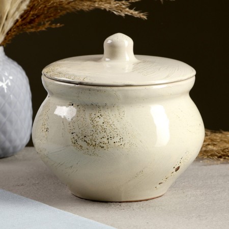 Ceramic pot for baking No. 10, 1.3l / 13x16cm, Shebby