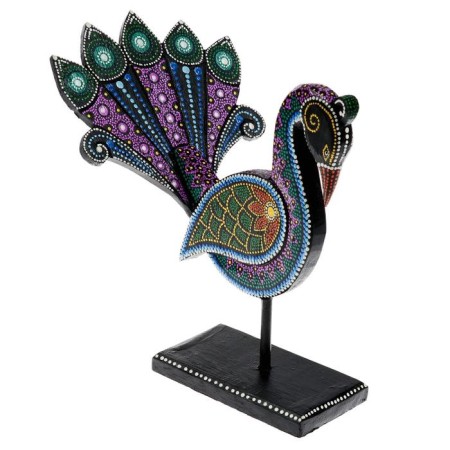 Souvenir "Peacock" wood, on a stand 27x10x35 cm-3
