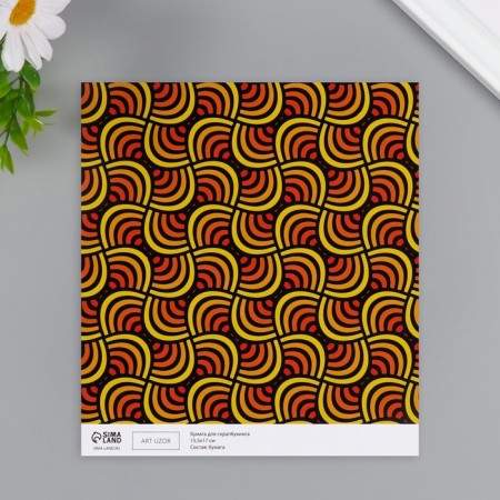 Scrapbooking paper "Summer wave" density 180 grams set 10 pcs 15.5x17 cm-2