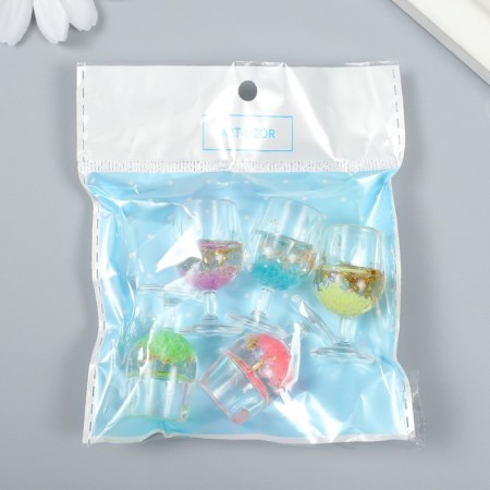 Decor for creativity Plastic "Glamp Gumming with sparkles" MIX 2x2x3.9 cm-3