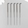 Set of felting needles medium (packaging 5 pcs.) No. 60