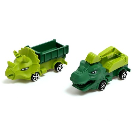 Set of trucks "Animal Park. Dinosaurs ", inertia, mix-8
