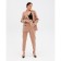 Jacket female double -breasted mist size 42, beige color