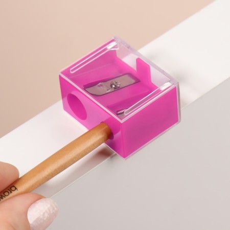 Cosmetic sharpener, with a lid, double, mix color-6