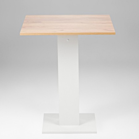The table dining on one leg Sandro, 650x650x780, white/oak craft gold-3