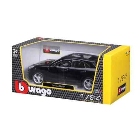 BBURAGO Porsche Macan, Die-Cast, 1:24, opening doors, black color-11