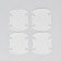 Protective film for doors, 9.5x9cm, transparent, set 4 pcs