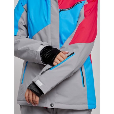 Ski costume female winter, size 42, raspberry color-9