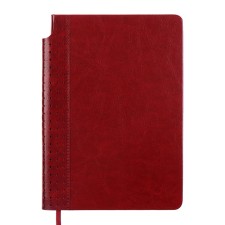 Diary of Leduced A5, 160 sheets of Escalada, hard -leather cover, perforation, pancake embossing, lies, cream block 70g/m2, red