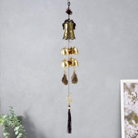 Wind Music Metal "Lakshmi and Carp" 8 bells 66 cm