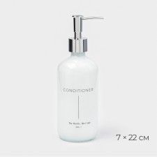 Soap dispenser, glass, white