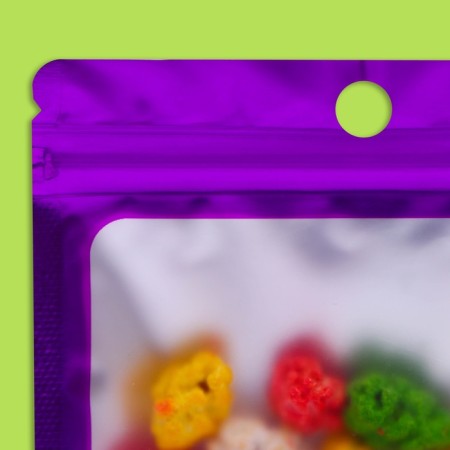 SIP-LOK package with a window, with euroslot, purple, 10 x 14 cm-1