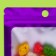 SIP-LOK package with a window, with euroslot, purple, 10 x 14 cm