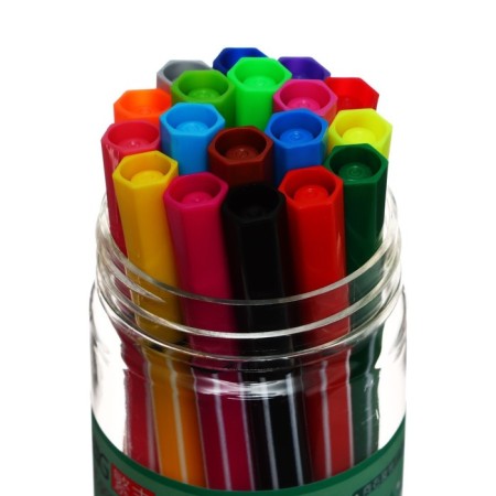 Flomasters of 18 flowers "duck in glasses", in a plastic pencil case, mix-2