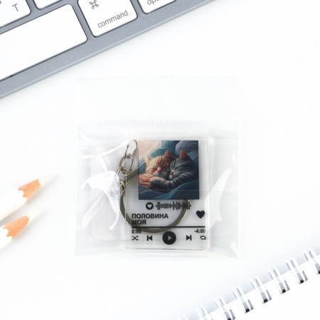 Key keychain Acrylic player "Half of my", 3.5 x 10 cm-4