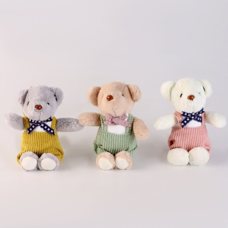 Soft toy "Bear" on a key fob, 14 cm-4