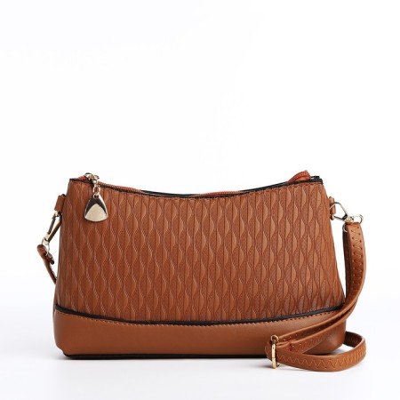 Cross-Bodi Bag on a zipper, brown color