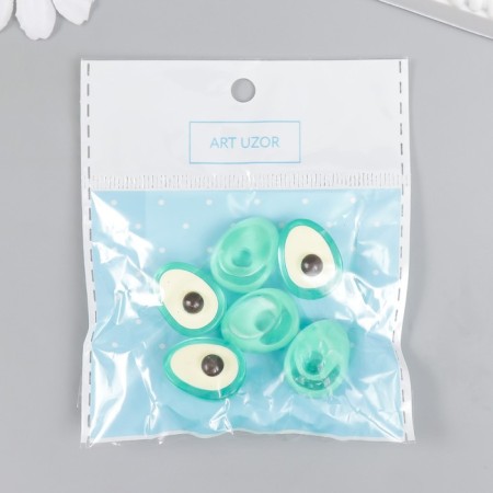 Decor for the work of acrylic "avocado" set 6 pcs green 1.5x1.5x1.6 cm-3