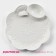 Ceramic share "Butterfly", d = 25 cm, white color