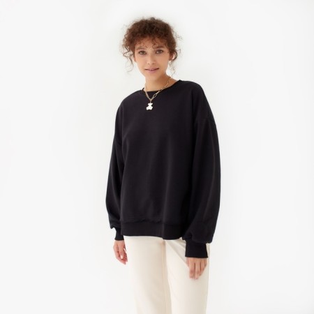 Female sweatshirt Minaku: Casual Collection Color Black, size 46-48