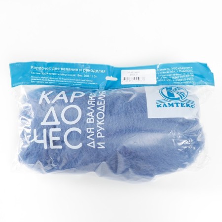Fasting wool "cardoches" 100% half -toned wool 100g (022 jeans)-3
