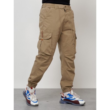 Cargo jeans men, size 50-52, beige color-6