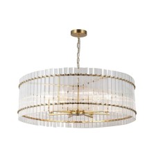 Crystal chandelier Gerhort G22033/8GD+CL, 8x60W, E14, 65x81x81 cm, gold color