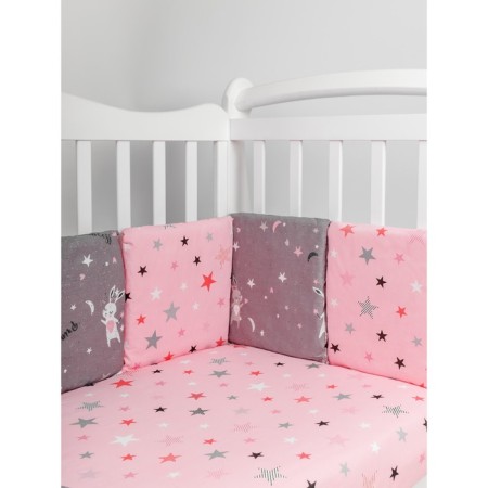 A set of 15 items (3+12 pillows-borts) Amarobaby Princess, gray/pink-2