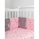A set of 15 items (3+12 pillows-borts) Amarobaby Princess, gray/pink