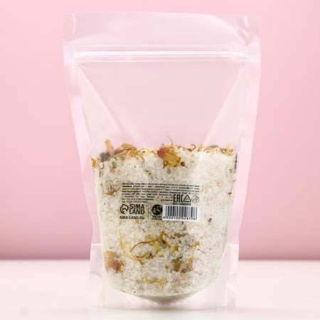 Bath salt with rose and calendula petals, 400 g, rose and calendula, pure happiness-4