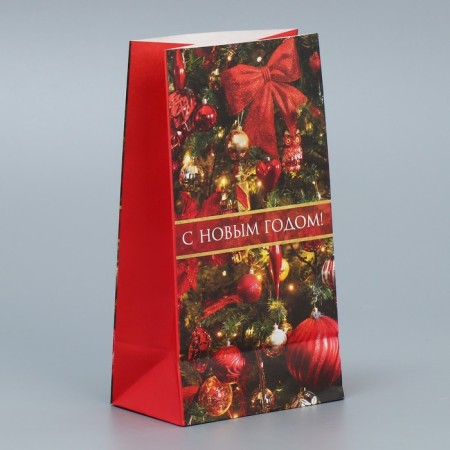 A package without pens “Happy New Year!”, Christmas tree decorations, 10 x 19.5 x 7 cm, New Year-3