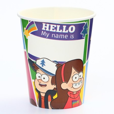 A set of paper utensils, on 6 people "Happy Birthday!", Gravity Falls-3