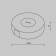 Components for textile suspension system Technical Tra130SC-1B, 20.5x20.5x5 cm, black color