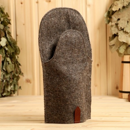 Bath set "Senior in the bath" hat, rug, mitten-7