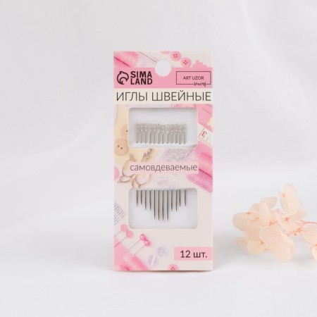 Sewing needles, d = 0.83 mm, 3.6 - 4.2 cm, autonomous, 12 pcs