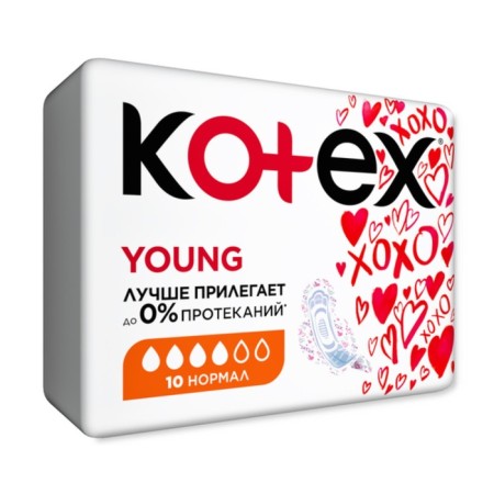 Gaskets "Kotex" Young Normal for girls, 10 pcs/un-2