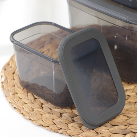 A set of containers for bulk products "Respect", 3 pcs, 0.8 l, 1.3 l, 2.3 l, graphite color-4