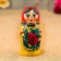 Doll "Galina", red scarf, 4 puppet, 9 cm