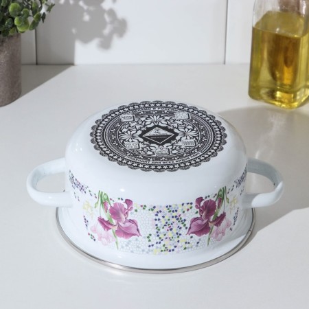 Mosaic pan 1.5 l, d = 15 cm, enameled lid, induction-2