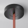 Components for textile suspension system Technical Tra130SC-1B, 20.5x20.5x5 cm, black color