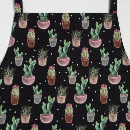 Apron Ethel Succulents 60x70cm, 100% cotton, sarzha 190 g/m2-1