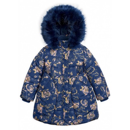 Coat for girls, height 104 cm, dark blue color