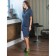 Women's dress "Fish", size 56, gray color