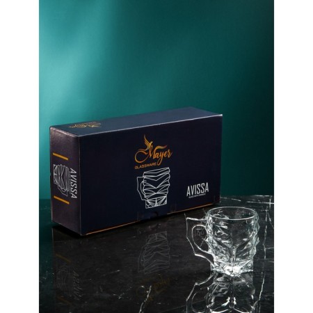 A set of glass mugs for Avissa beer, 170 ml, 6 pcs, Iran-6