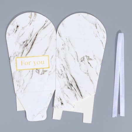 Bonbonniere box, gift packaging, “marble”, 7.5 x 8 x 7.5 cm-5