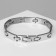 Bracelet male "Atlant" smooth, color silver, 21.7 cm