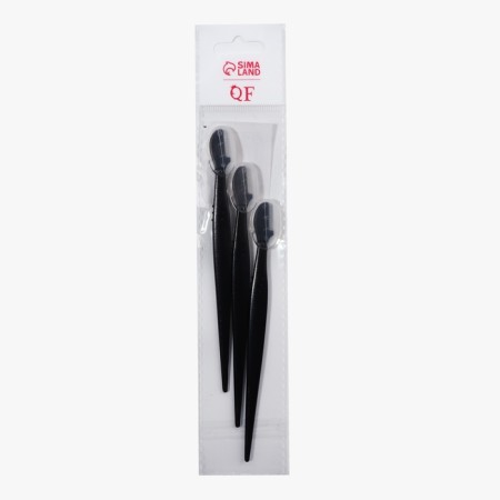 Razors for eyebrow correction, with a cap, set - 3 pcs, 12.7 cm, black color-4