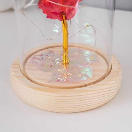 Nightlight "Red Flower" LED from batteries 3haaa 11x11x21.5 cm Risalux-5