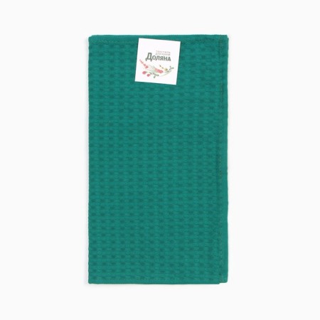 Toward "Dolyana" col. Green 35x60 cm, 100% hl., large waffle 220 g/m2-4